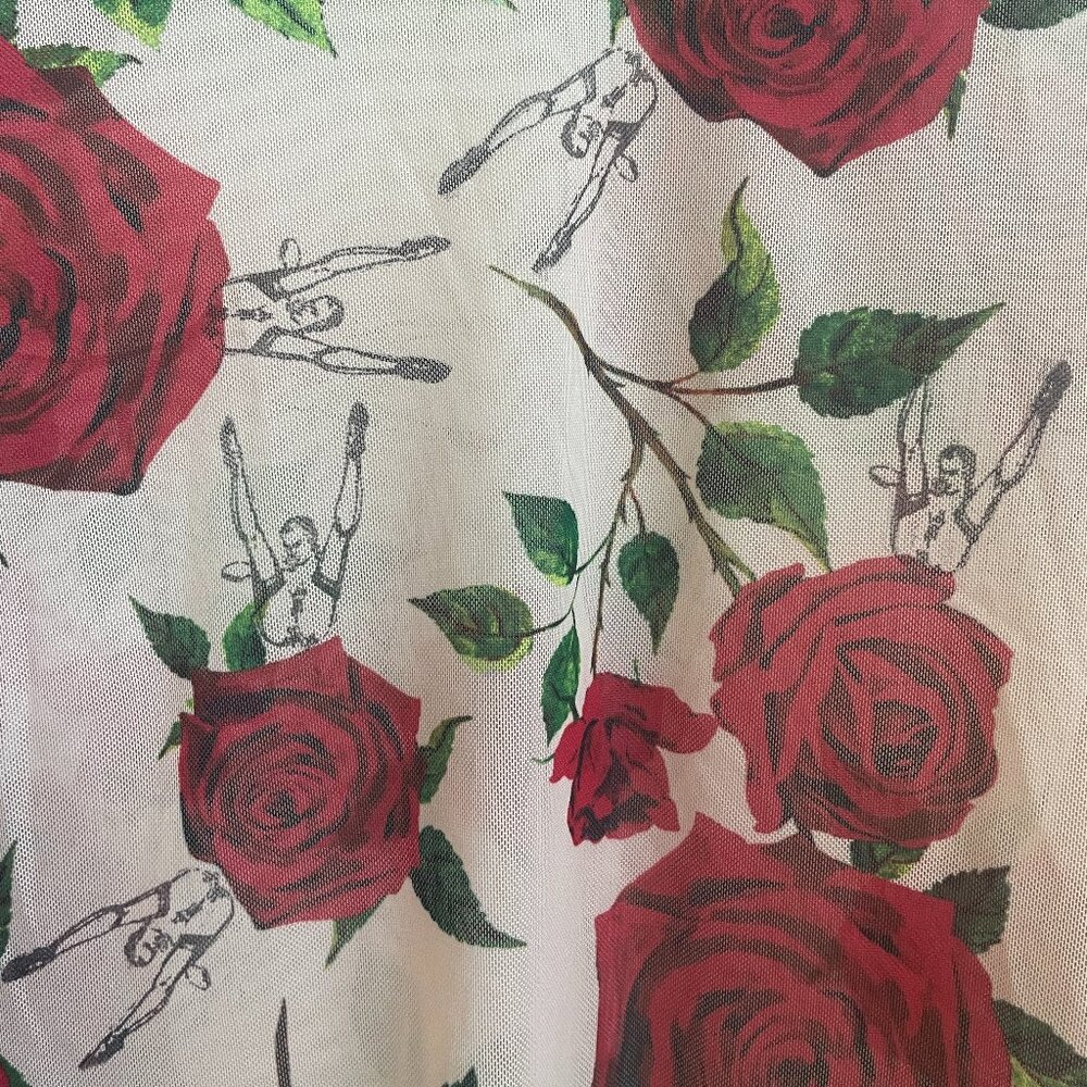 Explicit Mesh Floral Long Sleeve